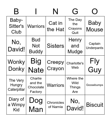 Nevada Reading Week Class Bingo Monday Bingo Card