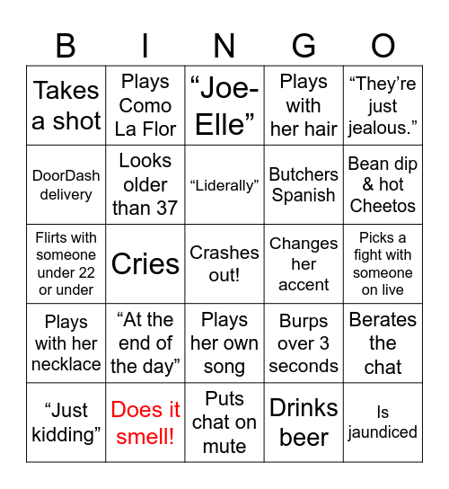 TikTok’s Worst Mom Bingo Card