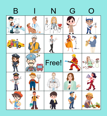 Jobs & Occupations Bingo Card