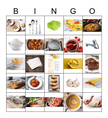 Food/Drink Bingo Card