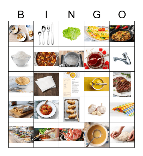 Food/Drink Bingo Card