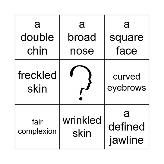 Face bingo Card