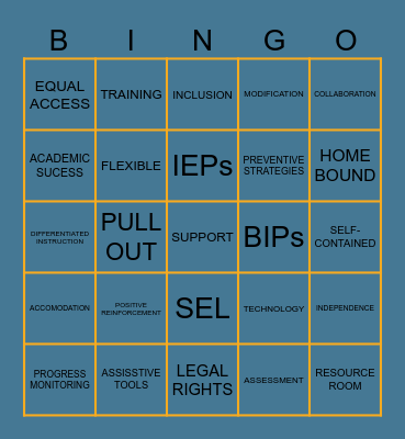 EdStrategies Bingo Card
