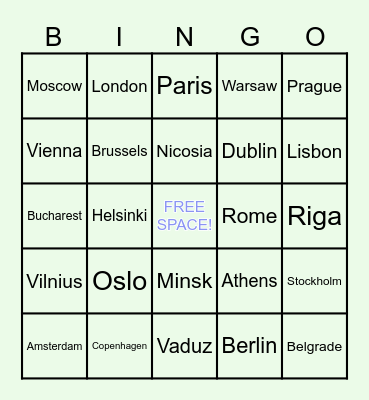 GEOGRAPHY UNIT Bingo Card