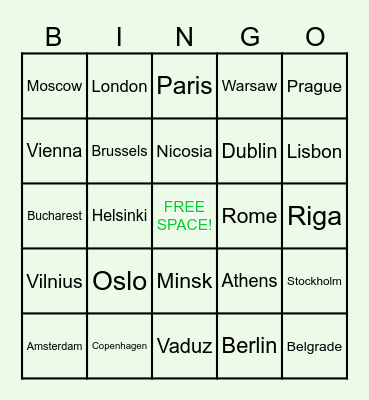 GEOGRAPHY UNIT Bingo Card