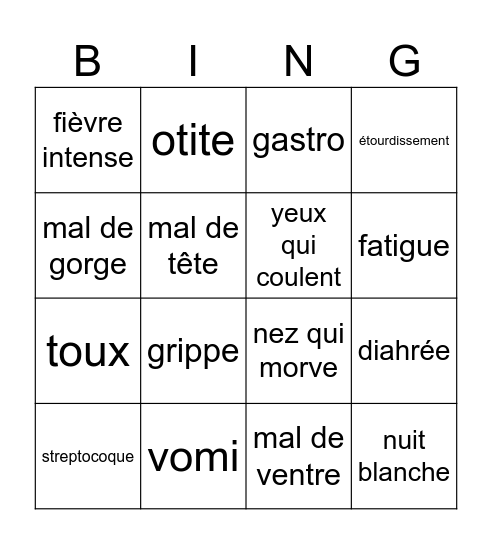 Elizabeth Bouchard Bingo Card