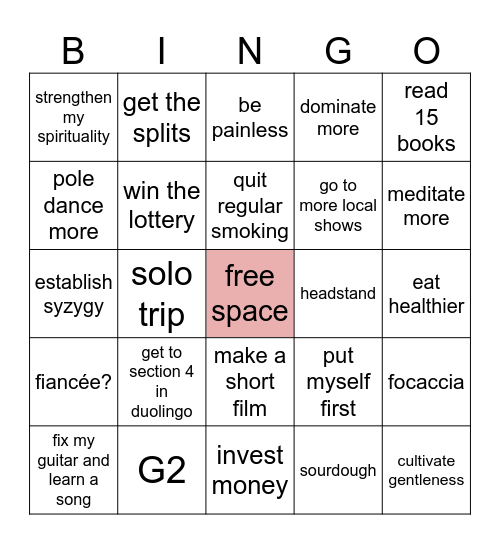 2025 Bingo Card