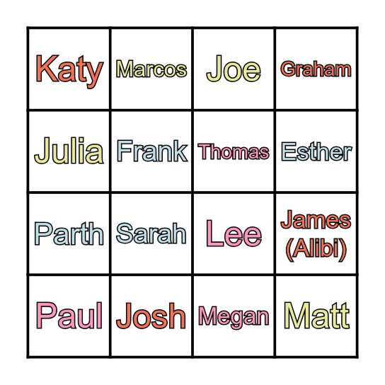 Groundworks BINGO Card