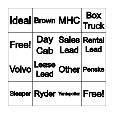MPGLR Blitz Bingo Card