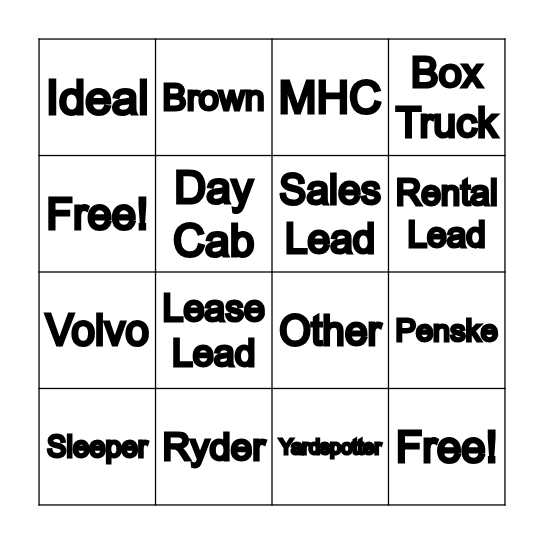 MPGLR Blitz Bingo Card