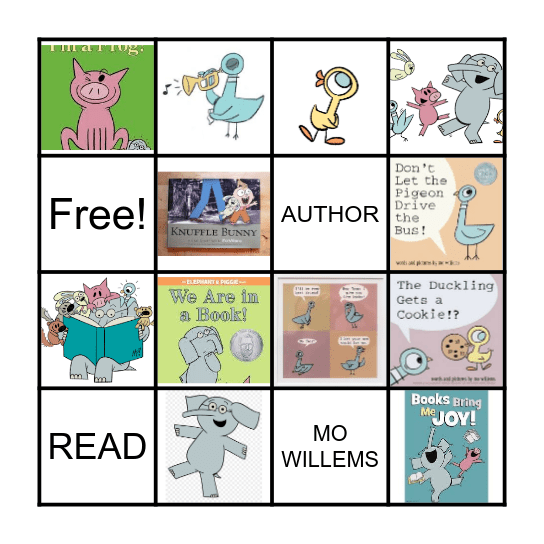 Mo Willems Bingo Card
