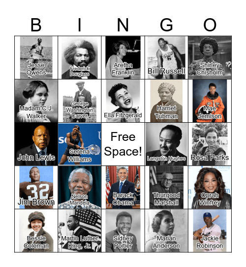 Black History Month Bingo Card