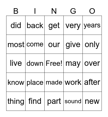 MCW 7-8 Bingo Card