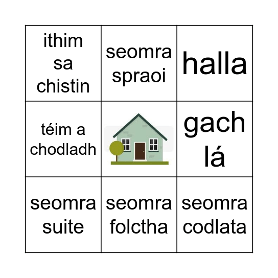 Failte go dtí mo theach Bingo Card
