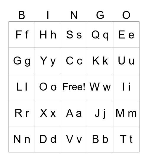 Red and Orange Bingo Card