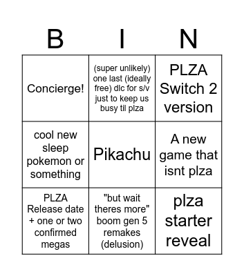 Pokemon Day! Bingo Card