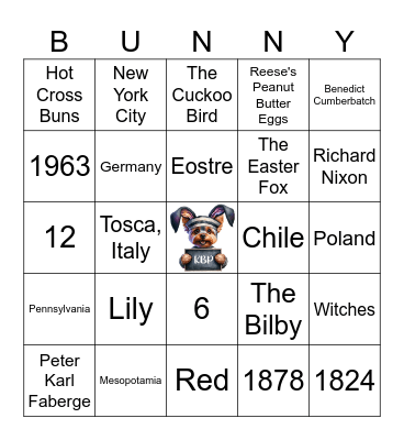 KBP Easter Bingo Card