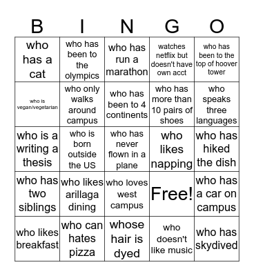 Spotterfy Bingo Card