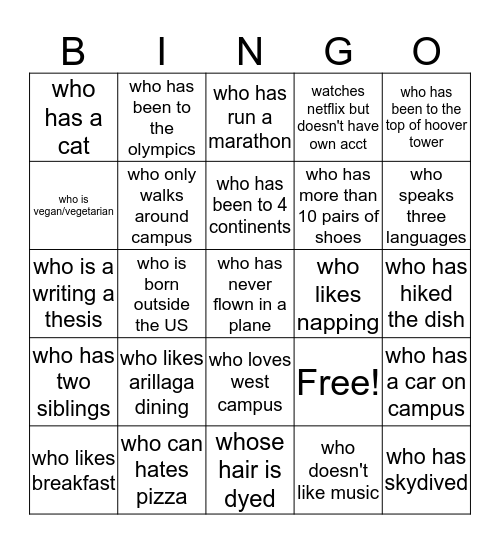 Spotterfy Bingo Card