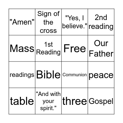 Chapter 23 BINGO Card