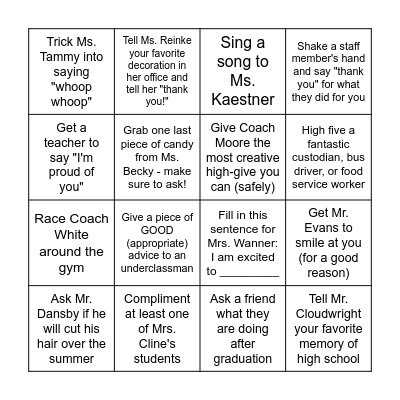 Decision Day 4-in-a-Row        Name: ____________ Bingo Card