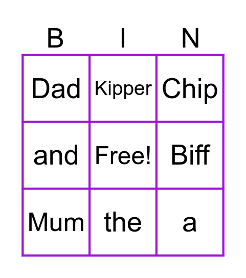 ORT Stage 1 Bingo Card