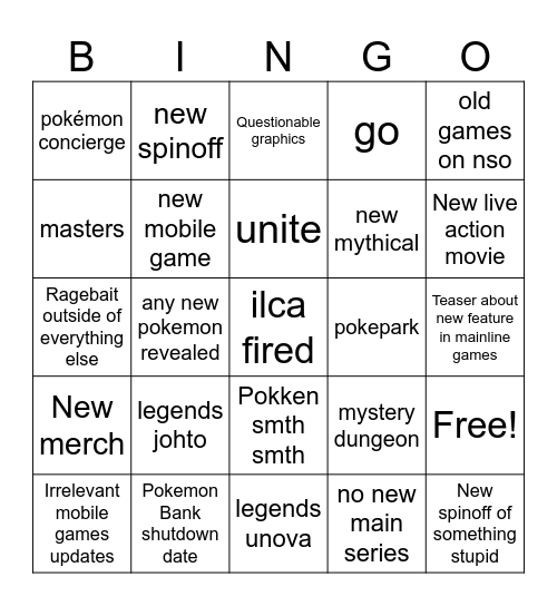 pokémon day presents 2025 Bingo Card