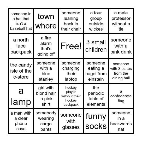 Clocked! Bingo Card