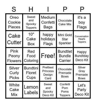 SHIPP Employee Appreciation Bingo Card