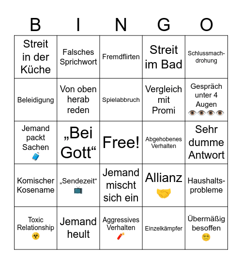 Sommerhaus der Normalos Bingo Card