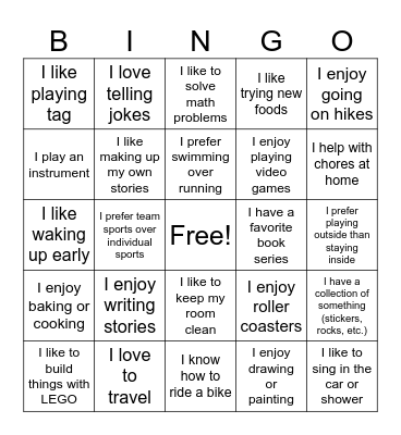 Grandma's Birthday BINGO Card