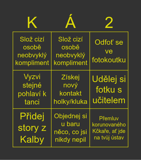 Ká bingo Card
