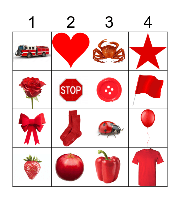 Red Bingo Card