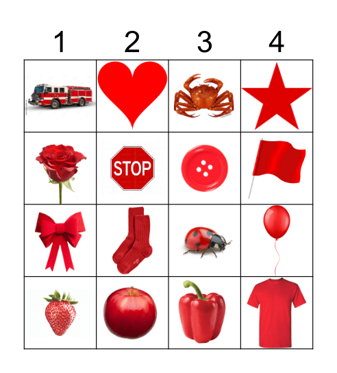 Red Bingo Card