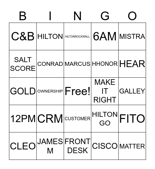 Make it BINGO  Bingo Card