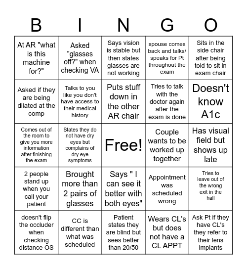Just about had it Bingo Card