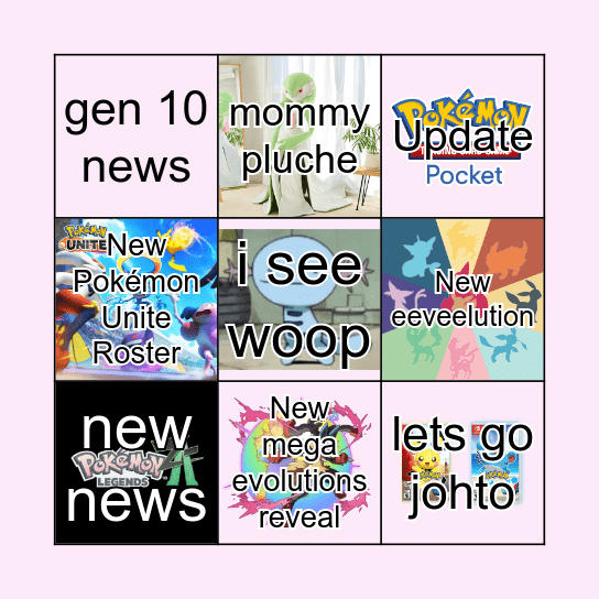 Pokémon Presents 2025 Bingo Card