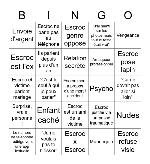 Bingo Catfish Bingo Card