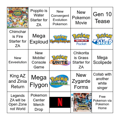 Pokemon Day Bingo Card