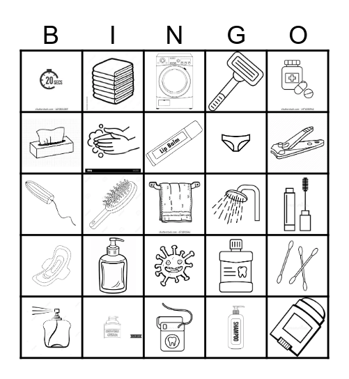 Hygiene Bingo Card