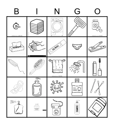 Hygiene Bingo Card