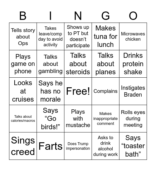 Revell Bingo Card