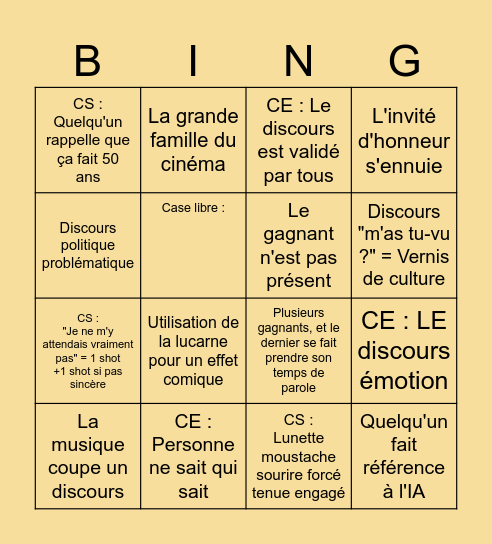 Bingo César 2025 Bingo Card