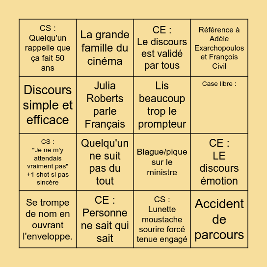 Bingo César 2025 A Bingo Card