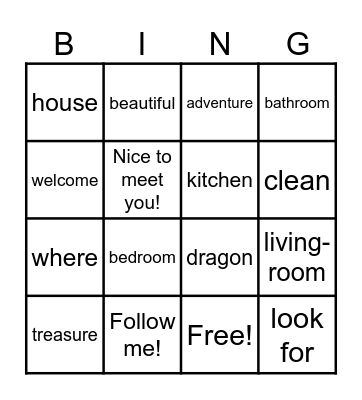 The dragon's house Bingo Card