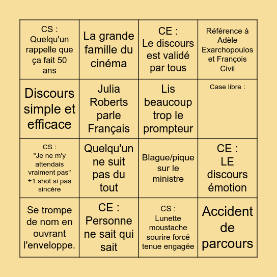 Bingo César 2025 A Bingo Card