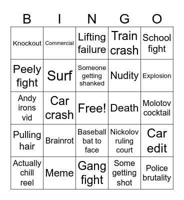 Feb 26 IG Bingo Card