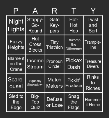 Mario Party Jamboree Mini-Games! Bingo Card