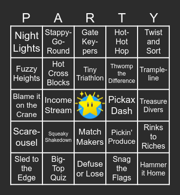 Mario Party Jamboree Mini-Games! Bingo Card