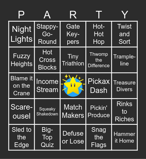Mario Party Jamboree Mini-Games! Bingo Card